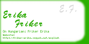 erika friker business card